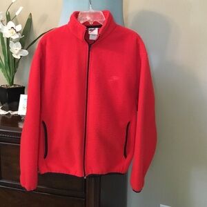 Speedo Red Fleece Jacket with Black Trim